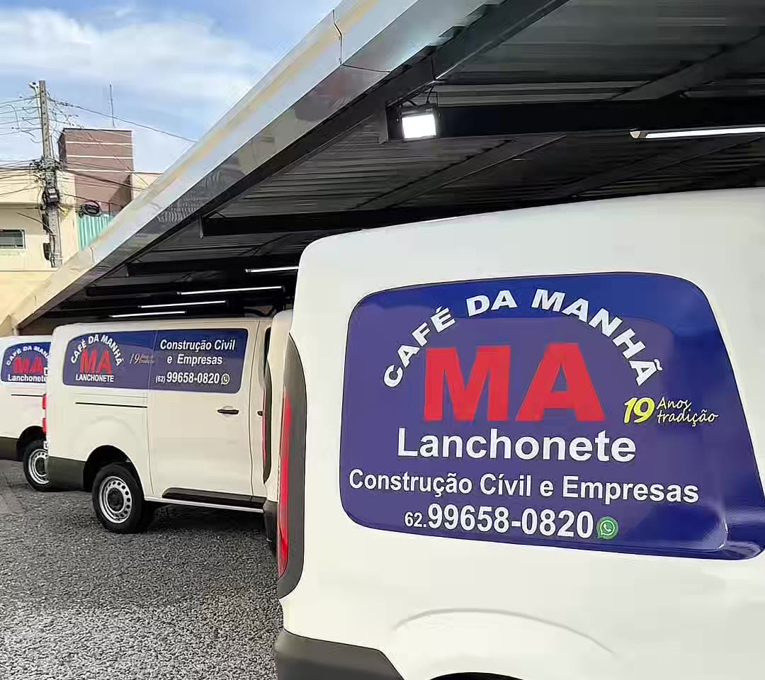 Frota de vans da MA Café da Manhã